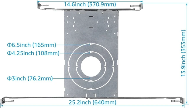 Alt view image 3 of 7 - TORCHSTAR 6-Pack New Construction Mounting Plate, 3/4/6 Inch