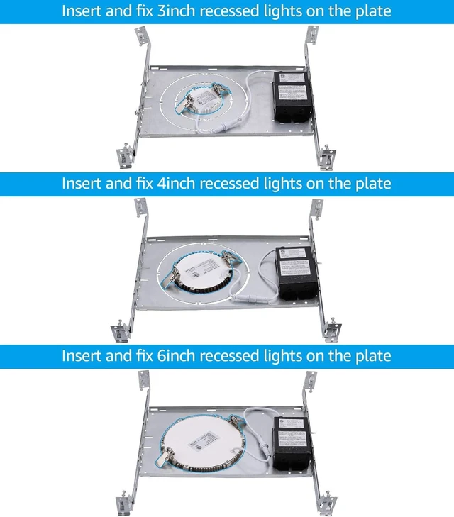 Alt view image 4 of 7 - TORCHSTAR 6-Pack New Construction Mounting Plate, 3/4/6 Inch