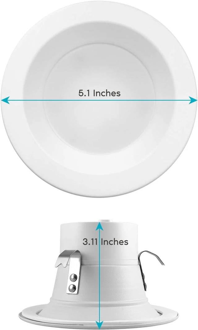 Alt view image 3 of 6 - LUXRITE 4 Inch LED Recessed Can Lights, 10W=60W, 750 Lumens (4 Pack)