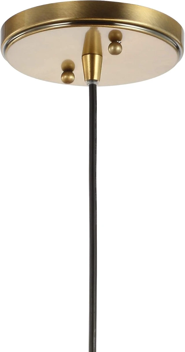 Alt view image 7 of 7 - JONATHAN Y Nixon 1-Light 7.5" Globe Pendant, Brass Gold/Black