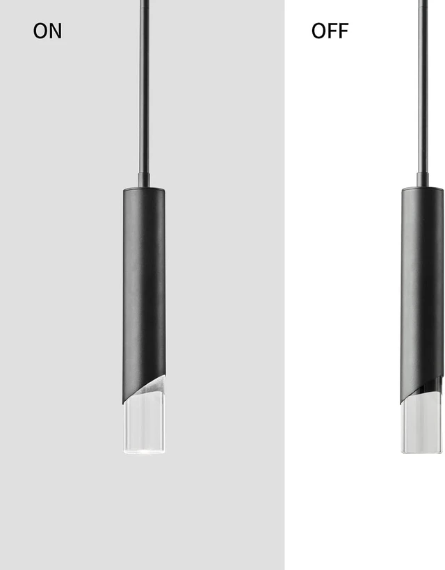 Alt view image 2 of 6 - Modern Pendent Lights in Kitchen, Black Mini Pendant Light Bedroom Bedside Table Small Chandelier, Metal Rod Ceiling Pendant Lighting for Kitchen Island Bedroom Restaurant bar (2-Pack)
