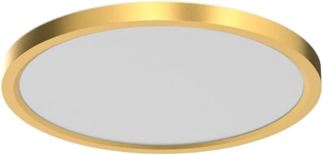 Alt view image 4 of 7 - 9 Inch Gold LED Flush Mount Ceiling Light, 5000K Daylight White Low Profile LED Ceiling Light, 18W 1800LM, Round Slim Flat Ceiling Lights Fixture for Closets Bedroom Hallway Stairwells Porch