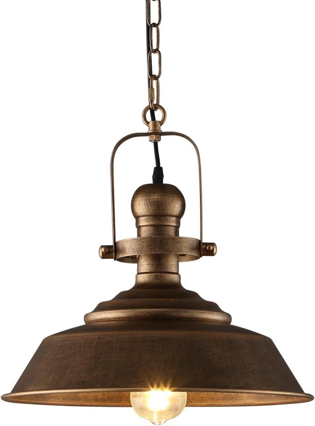 Main image of 14.2" Farmhouse Pendant Light for Kitchen Island, Oil Rubbed Bronze Fixture