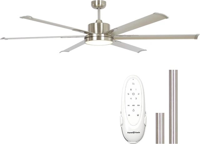 Main image of Industrial Ceiling Fans with Lights and Remote, 65 Inch Large Ceiling Fan