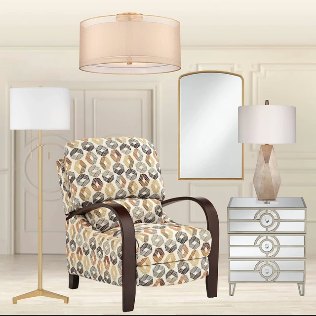 Alt view image 2 of 3 - Double Drum 18" Wide Champagne Flush Mount Ceiling Light Fixture