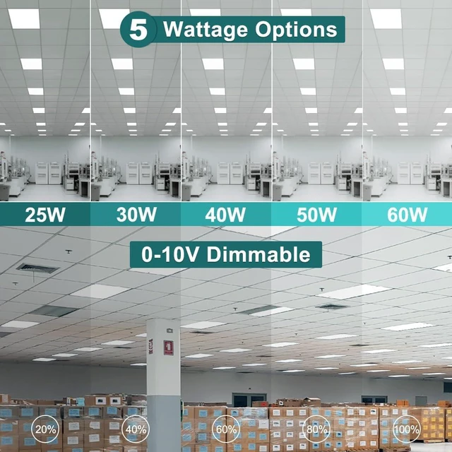 Alt view image 2 of 7 - kadision 2x4 LED Flat Panel Light, 5-Wattage and 3-CCT Adjustable, 2 Pack