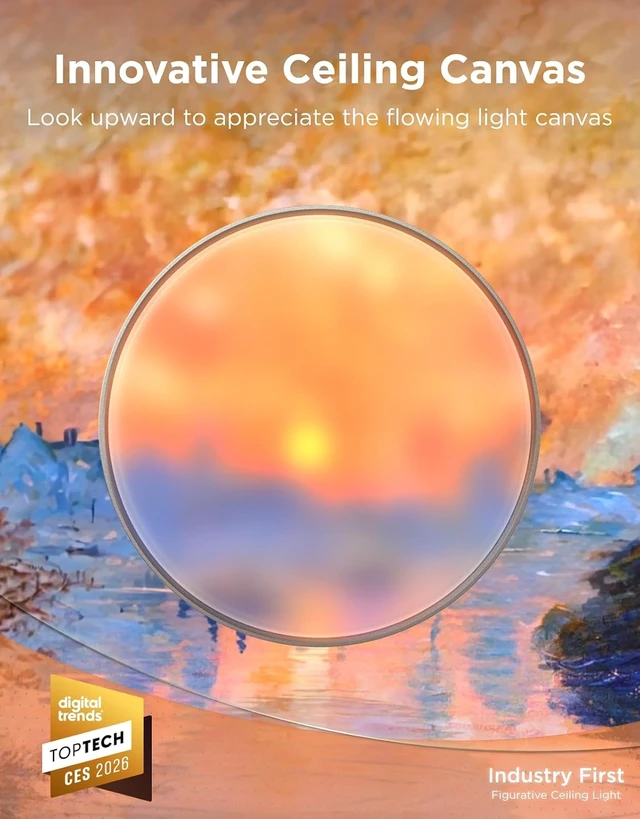 Alt view image 2 of 7 - Govee Ceiling Light Ultra 21 Inch, 5000LM Smart Flush Mount Ceiling Light