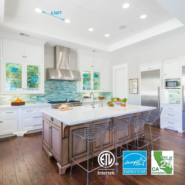 Alt view image 6 of 7 - TORCHSTAR 12-Pack 5CCT 6 Inch LED Recessed Ceiling Light, CRI 90
