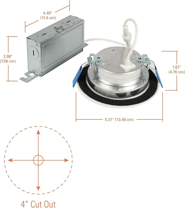 Alt view image 6 of 7 - HALO LT 4 inch Baffle Canless LED Recessed Light 5CCT 650 lm