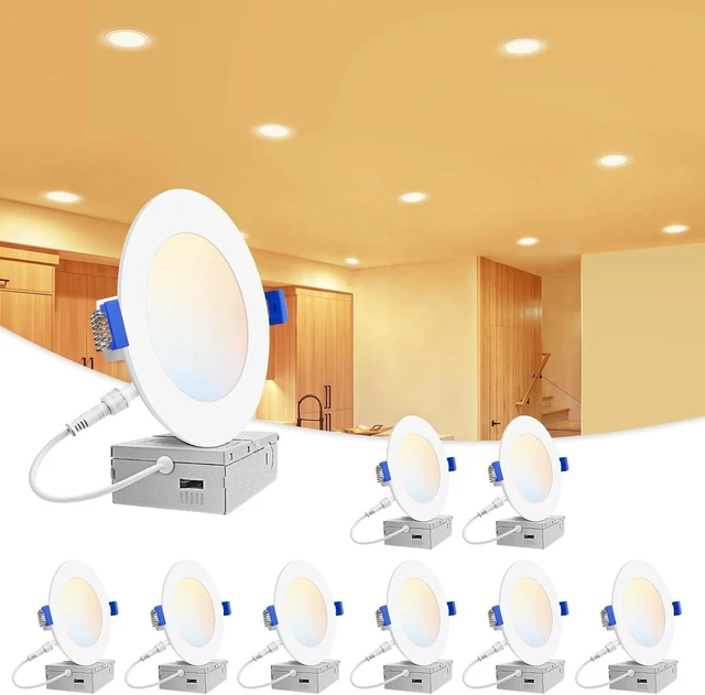 Main image of VOLISUN 8 Pack 4 inch Recessed Lighting, 5CCT, 9.5W Eqv 80W, 810LM