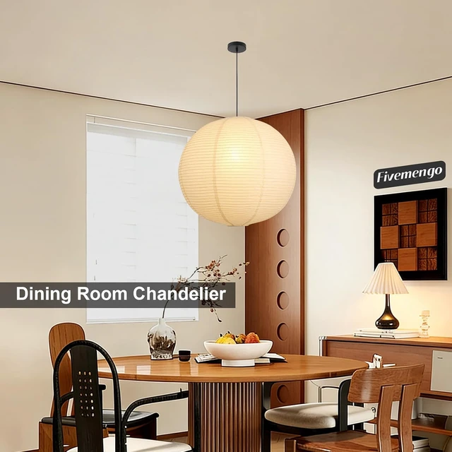 Alt view image 3 of 7 - Large Paper Pendant Light with Cord and Canopy, 23.6in Off White