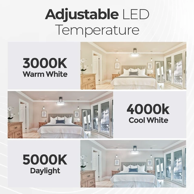 Alt view image 5 of 6 - Diodesy- Semi Flush Mount Double Ring Ceiling Light 12-Inch Modern Close to Ceiling LED Light Fixture Oil Rubbed Bronze for Hallway Bedroom Living Room Kitchen Dimmable 30K/40K/50K 3CCT 15W 1050 Lumen