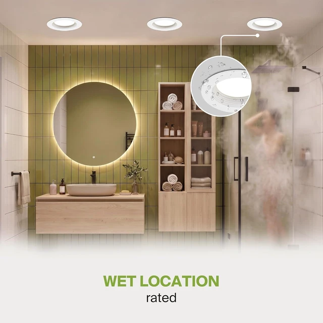 Alt view image 6 of 7 - ASD 6 Pack Retrofit LED Recessed Lighting 6 Inch, 5CCT Wafer Lights