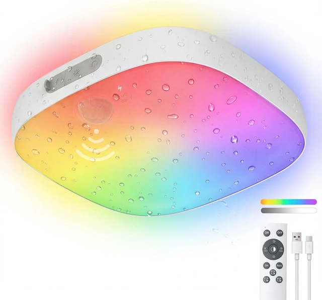 Main image of Shower Light IP65 Waterproof, Motion Sensor Ceiling Light Rechargeable