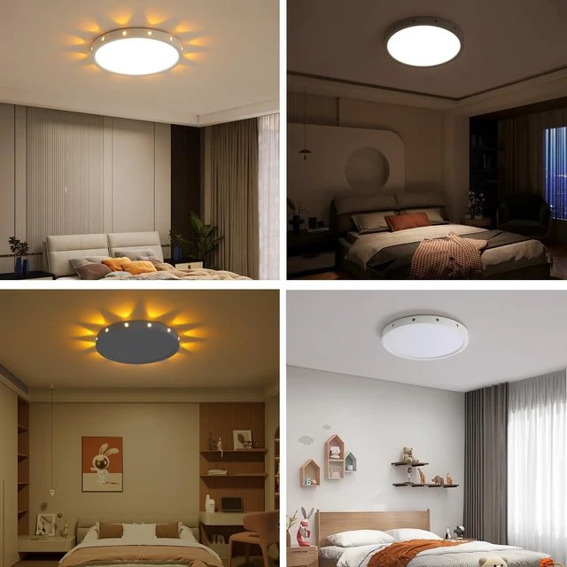 Alt view image 5 of 7 - 12in 24W Flush Mount led Ceiling Light fixtures 3000-6500K Remote