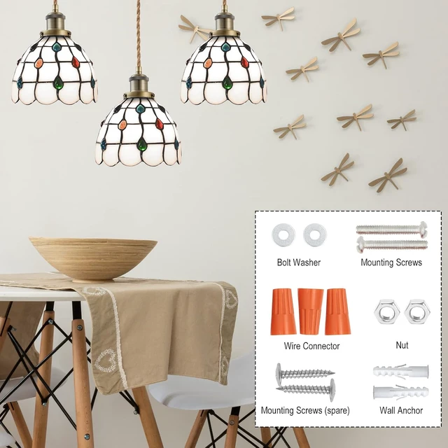 Alt view image 6 of 7 - Industrial Mini Pendant Light Kit, E26 Socket Pendant Hanging Light, Hemp Rope Vintage Hanging Pendant Light Cord, Adjustable Pendant Lights Ceiling Mount Kitchen Island Farmhouse