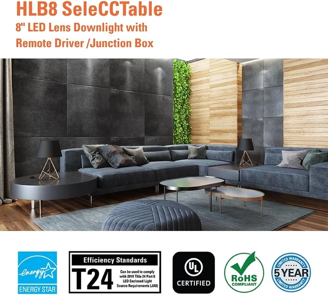 Alt view image 7 of 7 - HALO HLB Canless LED Recessed Lighting 8 inch 5CCT 1600lm