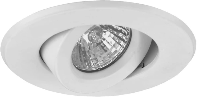 Main image of NICOR Lighting 4 inch White Recessed Gimbal Trim for MR16 Bulb (14558WH) - (Bulb Not Included)