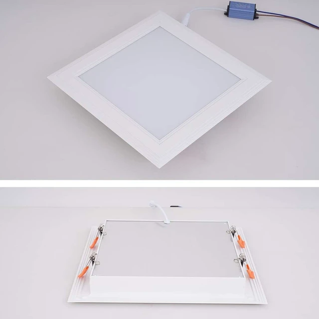 Alt view image 5 of 7 - 15W Recessed LED Panel Lights, Square Ceiling Light,ID 8.66in, 4000K