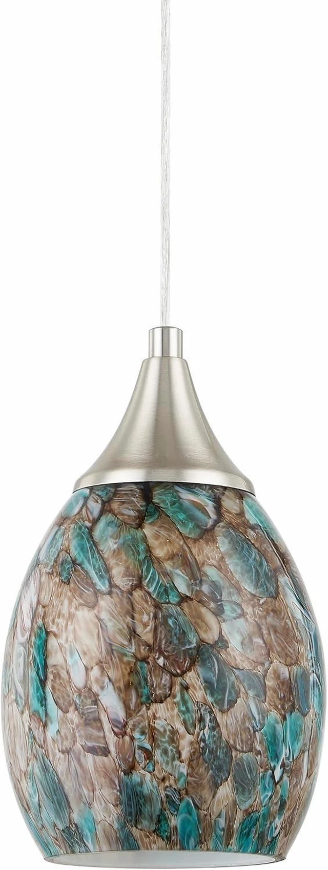 Main image of Glassland® Pendant Lighting Fixtures, Mini Pendant Light in Brushed Nickel