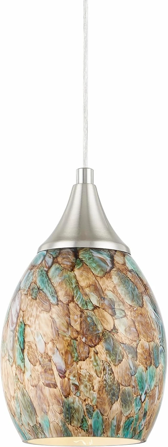 Alt view image 6 of 6 - Glassland® Pendant Lighting Fixtures, Mini Pendant Light in Brushed Nickel