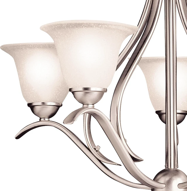 Alt view image 4 of 7 - Kichler Dover 5-Light Chandelier, Brushed Nickel