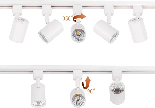 Alt view image 4 of 7 - mirrea 6 Pack J Type LED Track Lighting Heads 6.5W 3000K Warm White