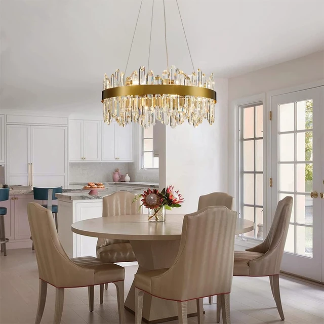 Alt view image 6 of 7 - Gold Modern Oval Crystal Chandelier, 16-Lights Luxury Chandeliers Modern 2-Tiers K9 Crystal Chandelier Pendant, Light Fixture G9 Lights for Dining Living Room Entryway Kitchen Dia 23 inch