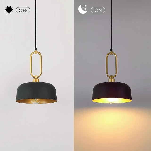 Alt view image 4 of 7 - Industrial Pendant Lighting Fixture, 2-Pack Black Farmhouse Pendant Light