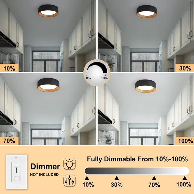 Alt view image 3 of 7 - Dimmable Flush Mount Ceiling Light, 11.81 inch LED 5CCT Fixtures