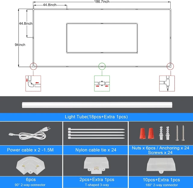 Alt view image 4 of 7 - LZHOME LED Garage Lights Fixture: High Brightness 39000LM LED Garage Lighting Ceiling LED Light, Updated 44.8 inch Large Size Rectangle Light for Garage Shop Workshop Gym Car Detailing