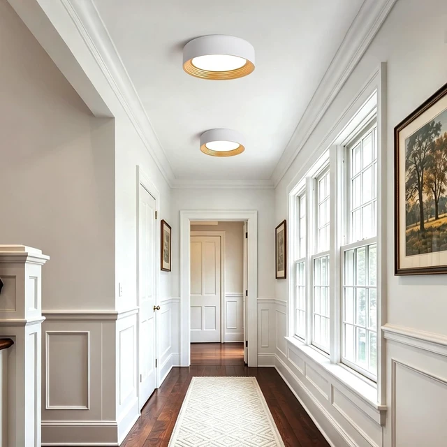 Alt view image 2 of 7 - 11.81 Inch Dimmable Modern LED Flush Mount Ceiling Light Fixture