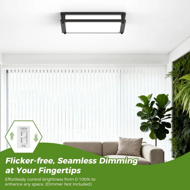 Alt view image 4 of 7 - 13 Inch 36W LED Flush Mount Ceiling Light Fixture (450W Equiv), 3200LM