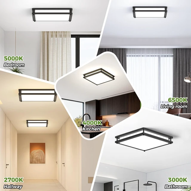 Alt view image 7 of 7 - 13 Inch 36W LED Flush Mount Ceiling Light Fixture (450W Equiv), 3200LM