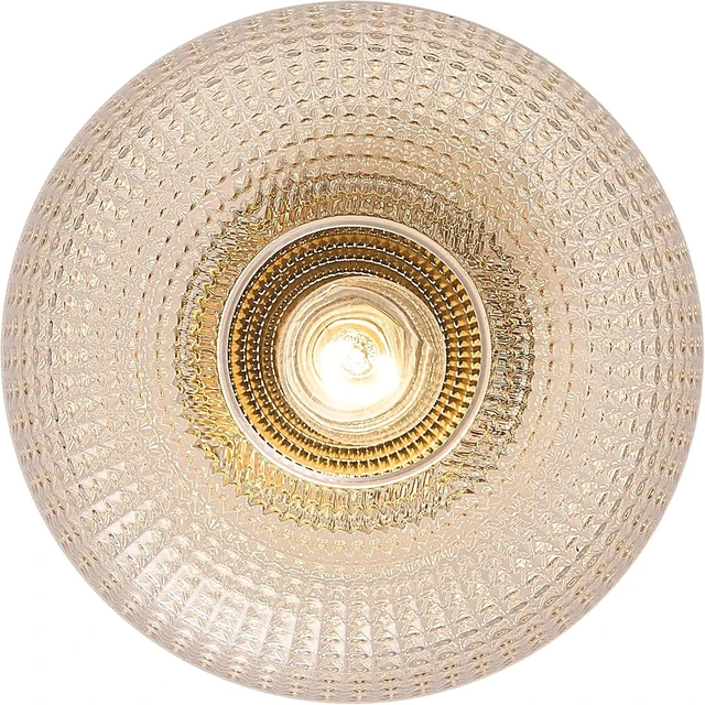 Alt view image 4 of 7 - Modern Prismatic Globe Glass Flush Mount Ceiling Light with Brass Gold Base
