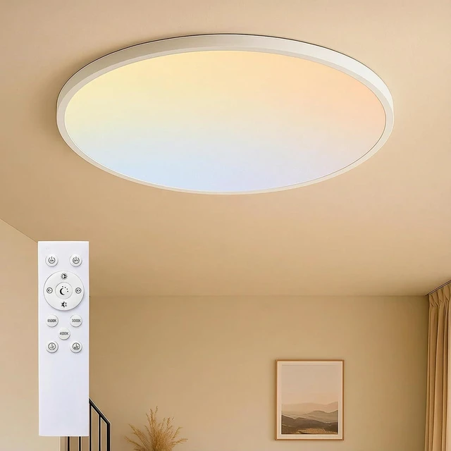 Main image of MOONSEA 20 Inch Flush Mount LED Ceiling Light with Remote Control 45W