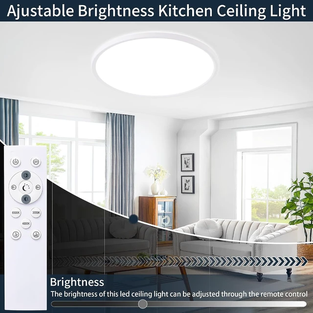 Alt view image 3 of 7 - MOONSEA 20 Inch Flush Mount LED Ceiling Light with Remote Control 45W