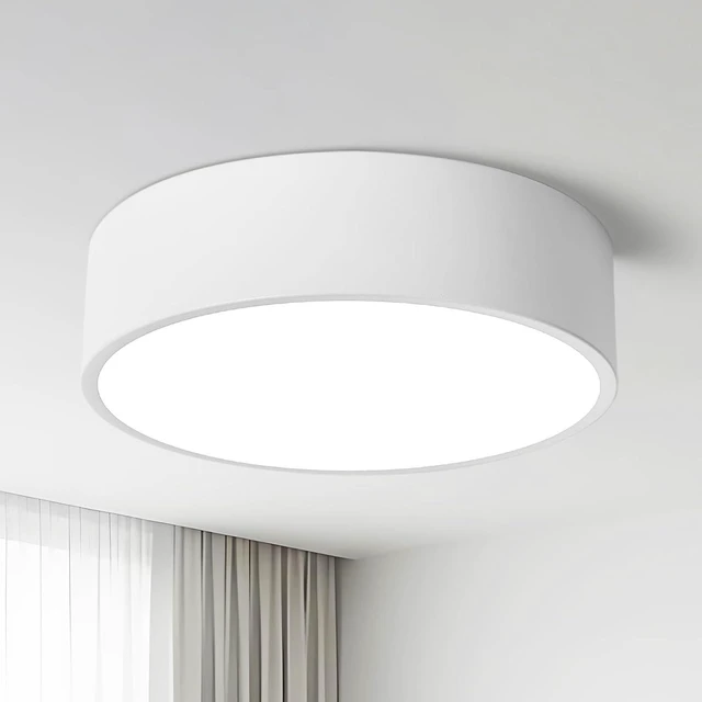 Main image of 11.81in Dimmable Modern White Flush Mount LED Ceiling Light Fixture
