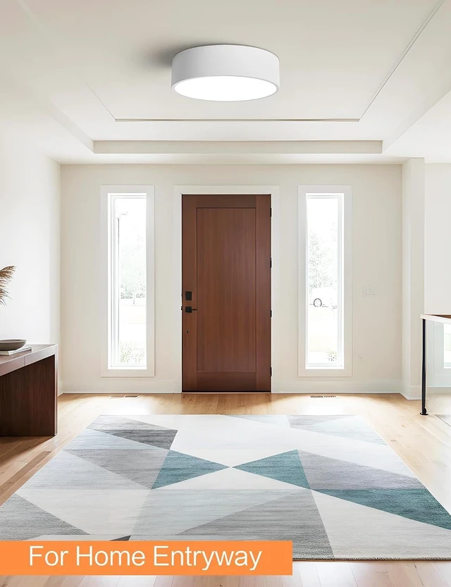 Alt view image 2 of 7 - 11.81in Dimmable Modern White Flush Mount LED Ceiling Light Fixture