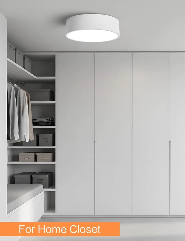Alt view image 3 of 7 - 11.81in Dimmable Modern White Flush Mount LED Ceiling Light Fixture