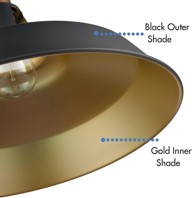 Alt view image 6 of 7 - CLAXY Industrial Farmhouse Ceiling Light 1-Light Barn Ceiling Light