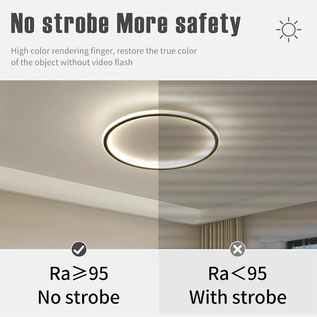 Alt view image 5 of 7 - 23.6 Inch Flush Mount Ceiling Light, 40-60W Round LED Ceiling Light Fixtures, Thin Modern Ceiling Lamp, Close to Ceiling Lights for Bedroom, Kitchen, Living Room, 3 Color Temperature Selectable