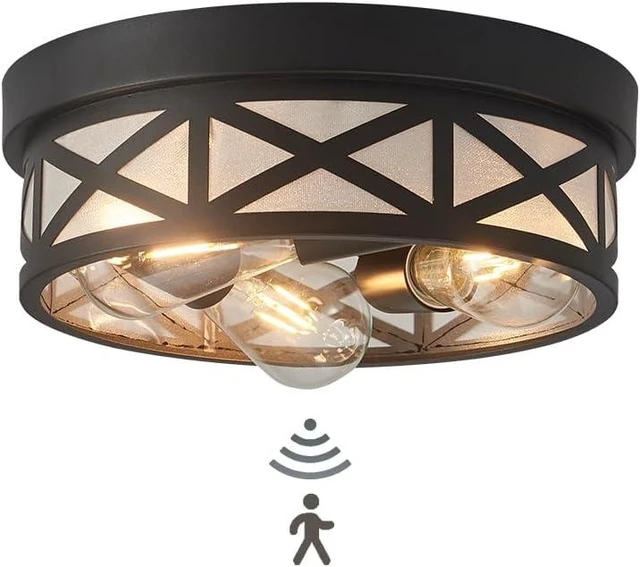 Main image of Round Adjustable Motion Sensor Flush Mount Ceiling Lights,3-Ligh,12 inch