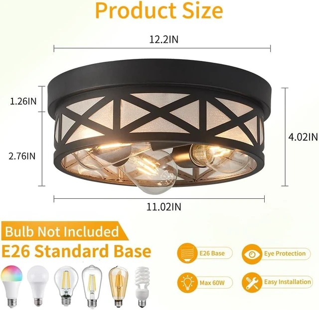 Alt view image 5 of 7 - Round Adjustable Motion Sensor Flush Mount Ceiling Lights,3-Ligh,12 inch