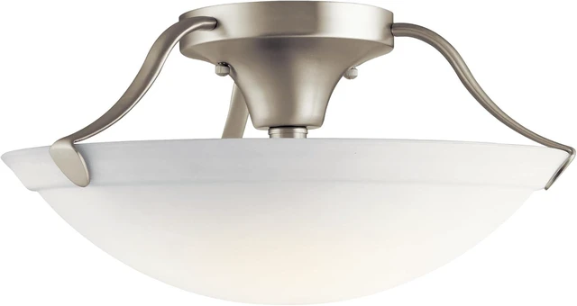 Main image of Kichler 15.5" 3-Light Semi-Flush Mount Light, Brushed Nickel
