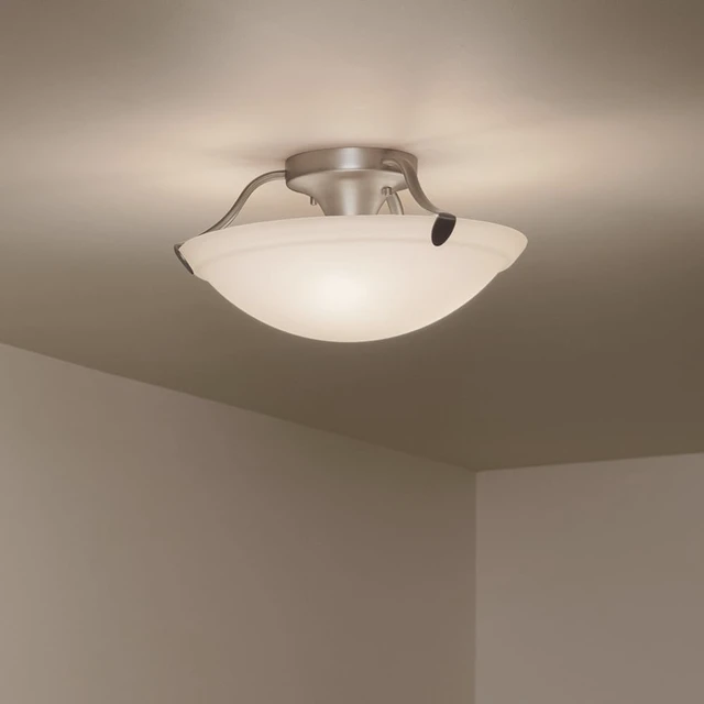 Alt view image 3 of 7 - Kichler 15.5" 3-Light Semi-Flush Mount Light, Brushed Nickel