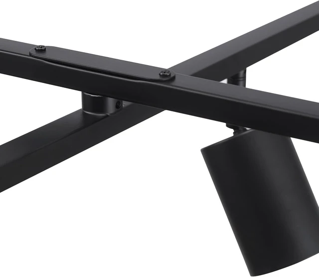 Alt view image 5 of 7 - Waylon 6-Light Matte Black Track Lighting with Center Swivel Bars