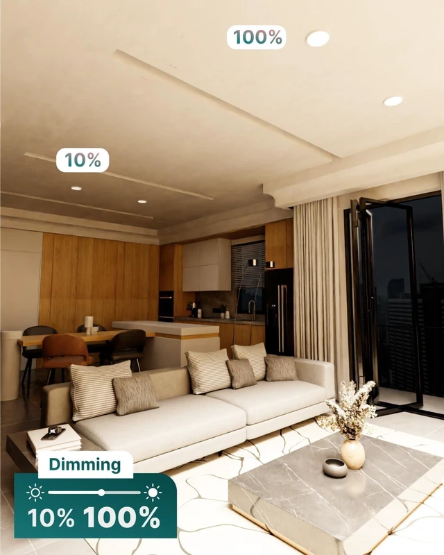 Alt view image 6 of 7 - Sunco 24 Pack 6 Inch Slim Canless LED Recessed Lights, 5CCT, 14W, Dimmable