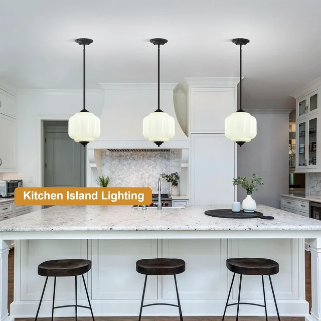 Alt view image 4 of 7 - 9in Cream Glass Schoolhouse Light Fixture Vintage, Bulb Included