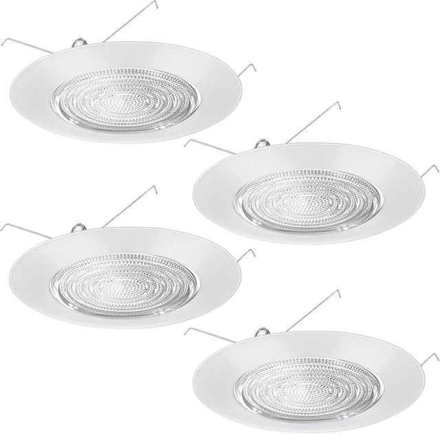 Main image of Glooglitter 4 Pcs 6'' Shower Trim for Recessed Light Cover, White